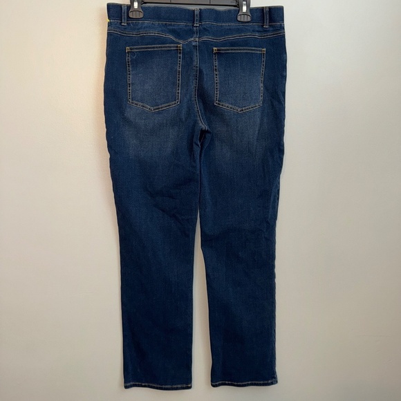 Betabrand Straight-Leg 4-Pocket Yoga Denim Dark Wash Size XL - Picture 3 of 8